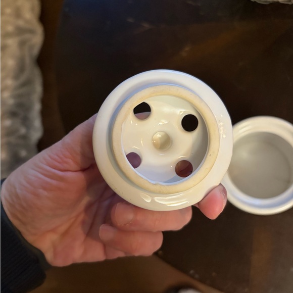 Vintage Ribbon Geese Ceramic Jar Canister Cottagecore Farmhouse Kitchen Decor - Picture 4 of 5